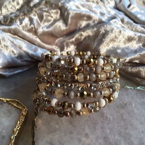 MISTY GREEN & Gold Ann Taylor Loft Wrap Around!